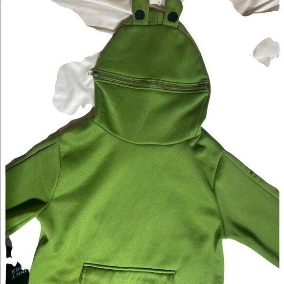 Green Frog hoodie zipper on hood size M - Picture 10 of 10